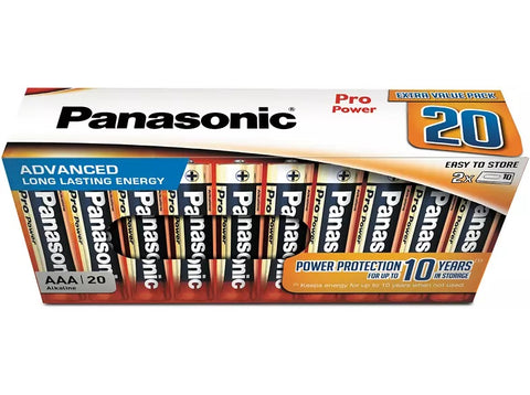 Pilhas Alcalinas Panasonic Pack 20 AAA Pro Power 1.5V LR03PPG