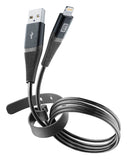 Cabo de Dados Cellularline Belt USB-A / Lightning 1.2m Preto