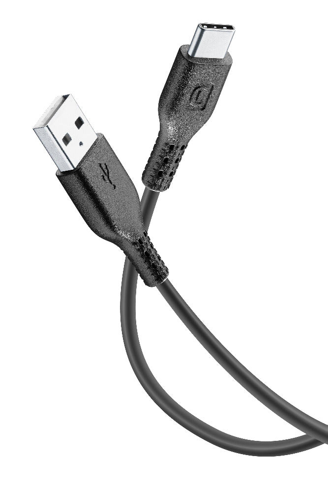 Cabo de Dados Cellularline USB Tipo-A/USB Tipo-C 1,2m Preto