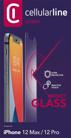 Protetor Ecrã Cellularline Iphone 12 / 12 Pro Vidro temperado
