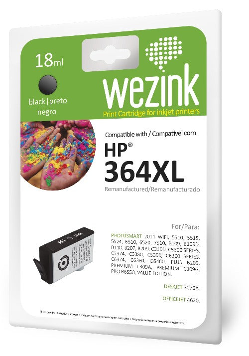 Tinteiro Wezink WZ Compatível com HP 364 XL Preto