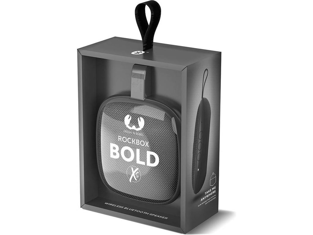 Coluna Portátil Fresh 'n Rebel Rockbox Bold XS Bluetooth Cinza Escuro