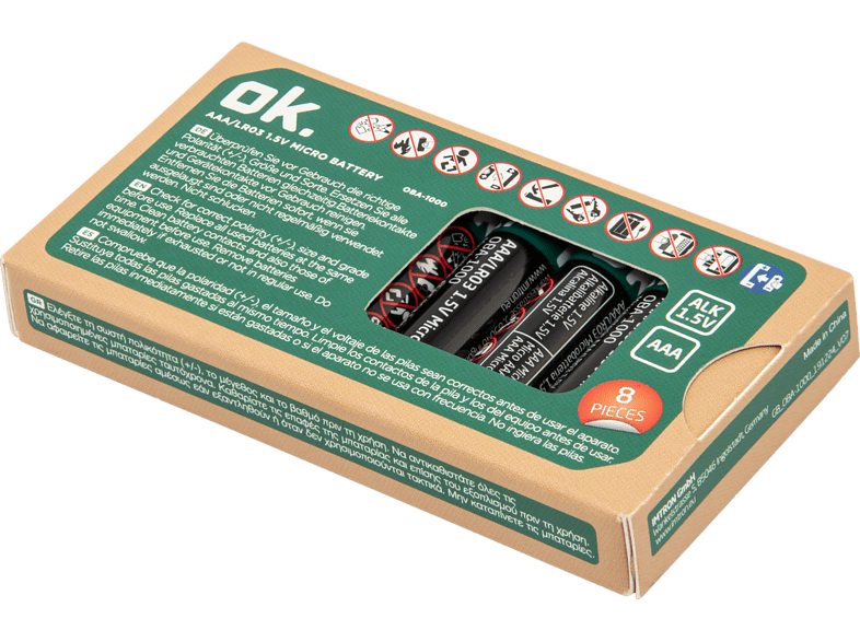 Pilhas Alcalinas Isy OBA-1000 Pack 8 AAA
