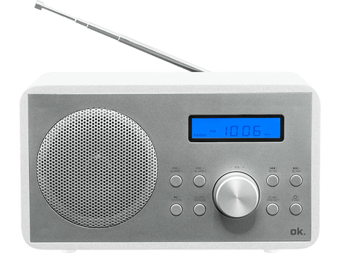 Rádio Portátil OK. OWR-240-WT-BT FM Branco