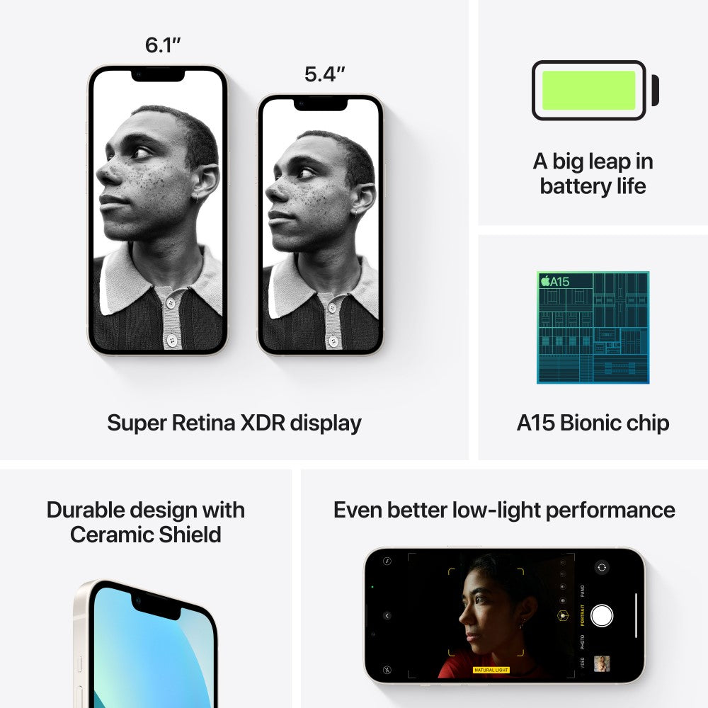 Apple iPhone 13 Mini Starlight - Smartphone 5.4 128GB A15 Bionic