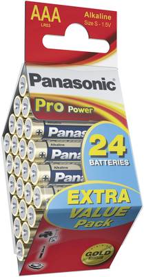Pilhas Alcalinas Panasonic Pack 24 AAA Pro Power 1.5V