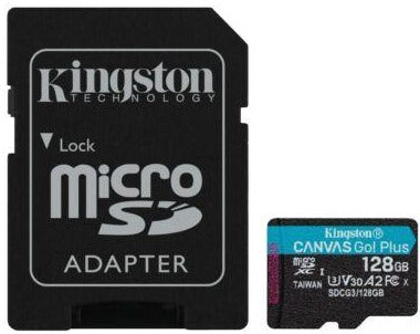 Cartão Micro SDHC Kingston Canvas Go Plus 128GB Classe 10 170MB/s