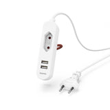 Extensão Elétrica Hama 1 Tomadas 2xUSB 1.9m (1333751)