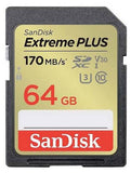 Cartão SDHC SanDisk Extreme Plus 64GB Classe 10 170MB/s